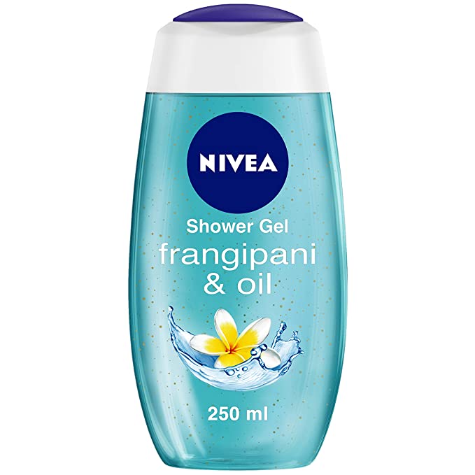NIVEA Body Wash, Frangipani & Oil Shower Gel, Moisturises Better Than Soap, Pampering Care with Refreshing Scent of Frangipani Flower, 250 ml