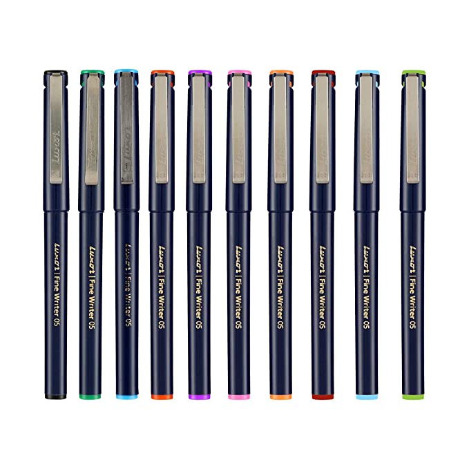 Luxor Finewriter Assorted color (Pack of 10 Pen)