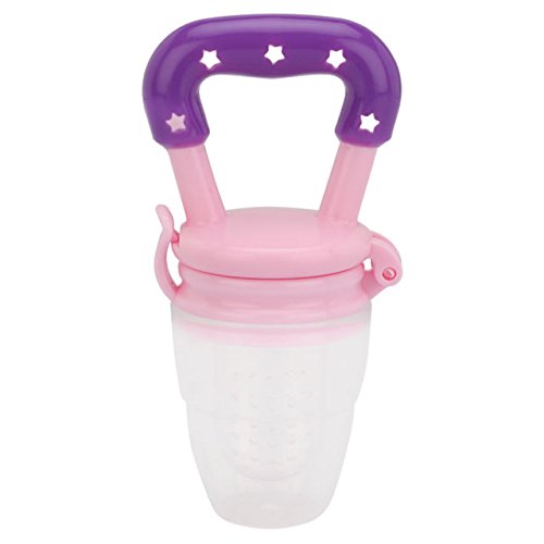 [Apply Coupon] - Maxbell Silicone Baby Food Fruit Teething Feeder Pacifier for Vegetables (Pink)
