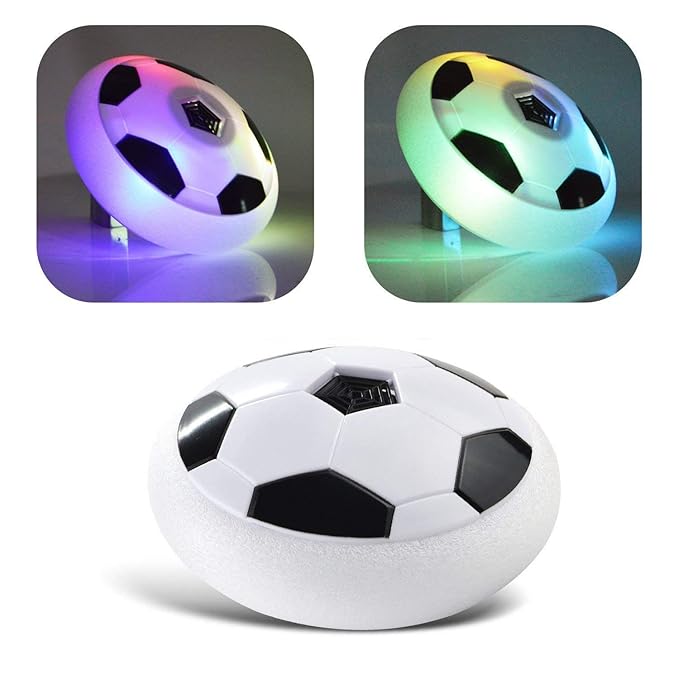 Vibgyor Vibes" Indoor Outdoor Air Power Soccer Hover Disk with Foam Bumpers -Best Birthday Gift