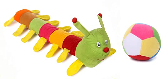Deals India Cute Colorful Caterpillar Soft Toy and Soft Toy Mini Ball