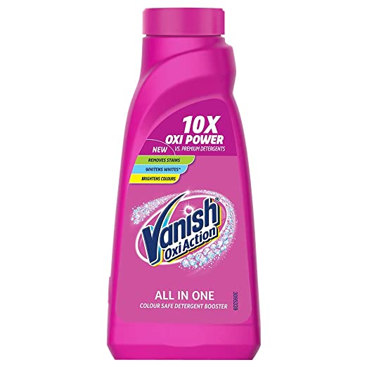 Vanish All in One Liquid Detergent Booster - 800 ml | Removes Stains, Whitens Whites and Brightens Colors