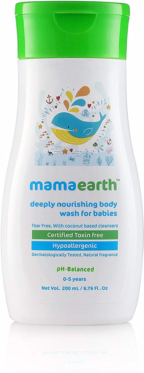 Mamaearth Deeply nourishing wash for babies (200 ml, 0-5 Yrs)