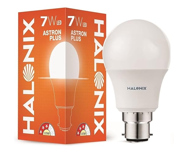 Halonix Photon Plus Base B22 7-Watt LED Bulb (Warm White)