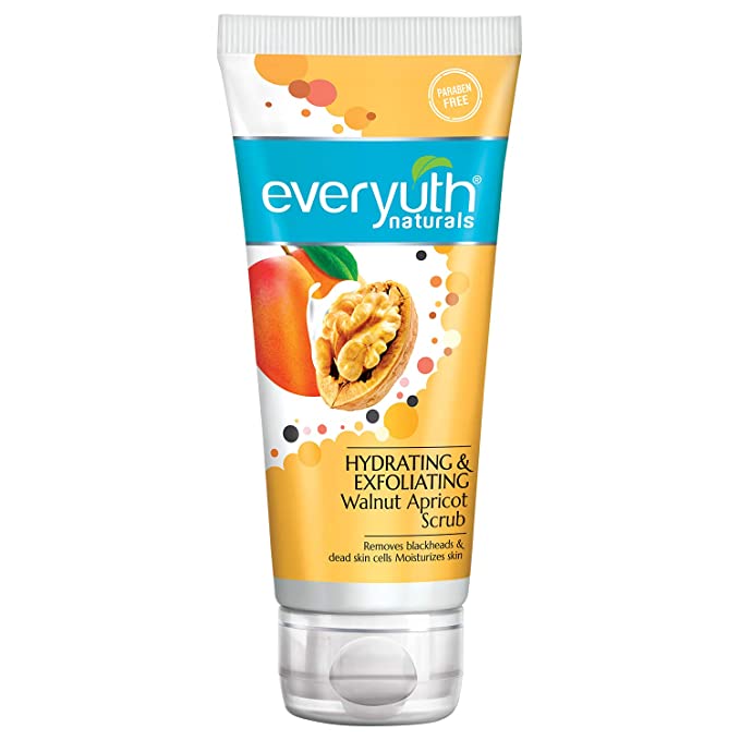 Everyuth Naturals Hydrating & Exfoliating Walnut Apricot Scrub, 100gm, Tube