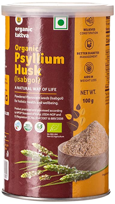 Organic Tattva Psyllium Whole Husk ( Isabgol) 100 Gram
