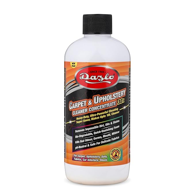Dazlo Carpet Upholstery Cleaner Concentrate (330g) | Makes 10L Cleaning Solution | Professional Grade Stain Remover | Cleaner For Car Interiors, Seat, Carpet, Roof Headliner, Upholstery, Fabric, Sofa