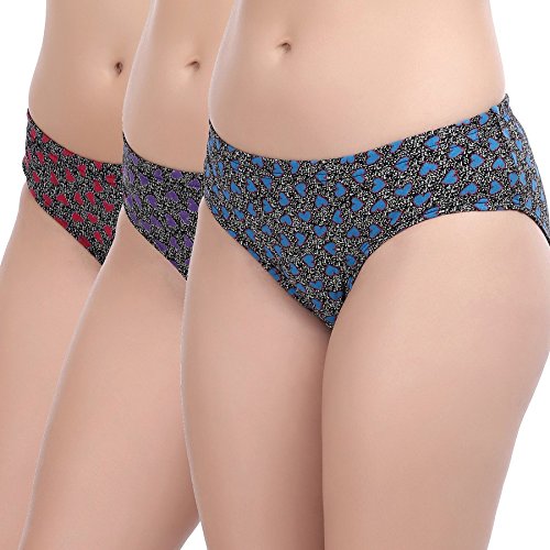 [Size: M] - Softline Butterfly Women's Cotton Panty (Pack of 3)(Colors & Print May Vary)