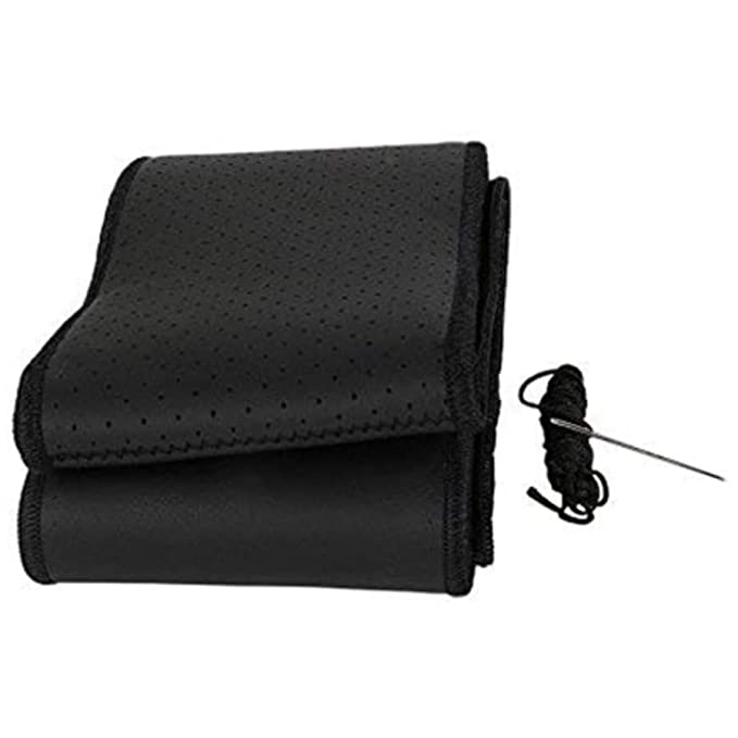 Kingsway Leatherite Classic Stiched Steering Cover Suitable for Maruti Suzuki Wagon R, Model Year : 2003 - 2010, Color : Black, PU, Set of 1 Piece