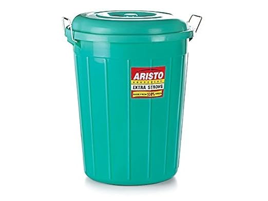ARISTO Multipurpose Plastic Storage Bucket 50 Litre (Green), (45(D) x 53 CM)