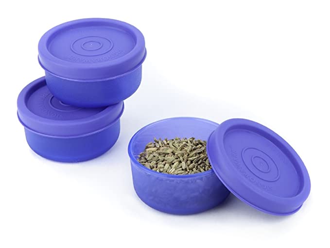 Signoraware Nano Plastic Container Set, 40ml, Set of 3, Violet