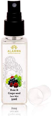 Alanna Hydra Nutrient Rose & Grapeseed Mist for Skin Hydration and Tonning, (50ml)