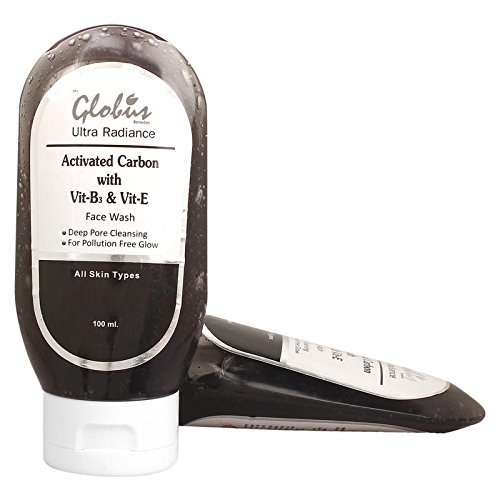[Apply Coupon] - Globus Remedies Ultra Radiance Activated Carbon Face Wash with Vitamin B & Vitamin E - 100 ml