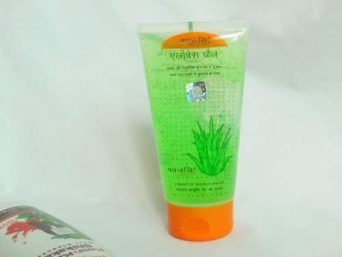 PATANJALI Aloe Vera Jel for Acne, Pimples Cure and Moisturizing Skin, 150ml