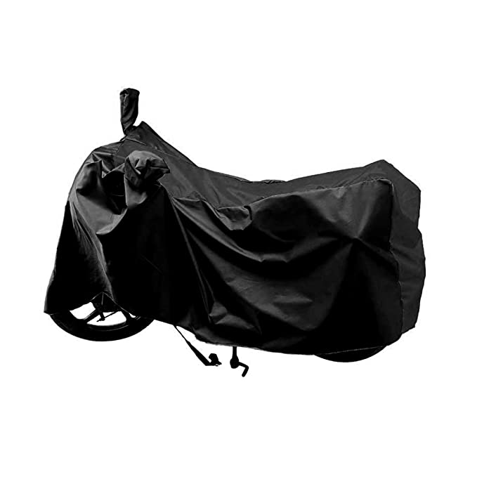 Kingsway Two Wheeler Body Cover for Mahindra Rodeo (Dust Proof, Black Color)