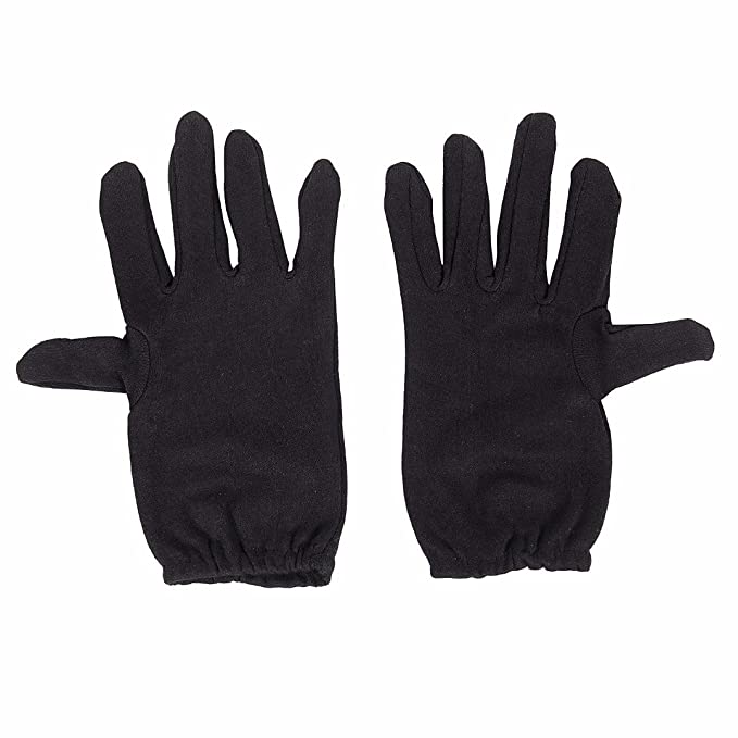 Kuber Industries" Cotton Hand Gloves (1 Pair) Black (KI01127)