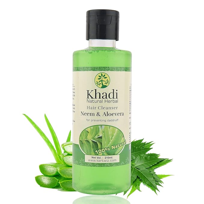 Khadi Herbal Neem Aloevera Shampoo, 210ml