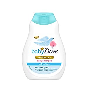 Baby Dove Rich Moisture Baby Shampoo 200 ml, Mild No Tears Shampoo - Hypoallergenic, No Sulphates, No Parabens