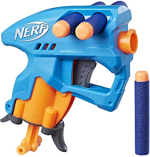 Nerf Nanofire Blaster, Blue Single-Shot Blaster With Dart Storage, Includes 3 Elite Darts, For Kids Ages 8 And Up