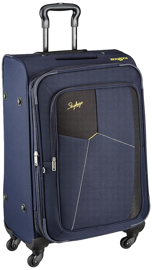 Skybags 68 cms Medium Check-in Polyester Soft Sided 4 Wheels Spinner Luggage/Suitcase/Trolley Bag- Blue