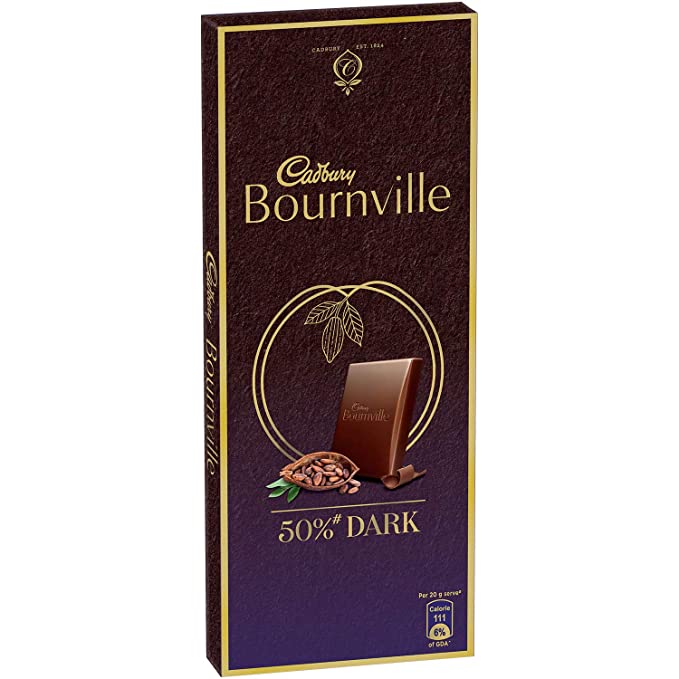 Cadbury Bournville Rich Cocoa Dark Chocolate Bar, 80 gm (Pack of 5)