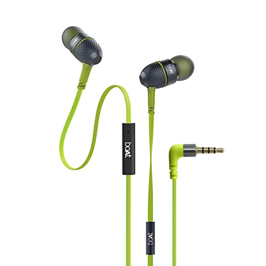 boAt Bassheads 225 Wired in Ear Earphone with Mic(Neon Lime)