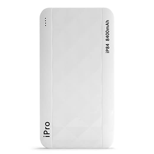 iPro IP84 8400mAH Lithium-Polymer Power Bank (White)