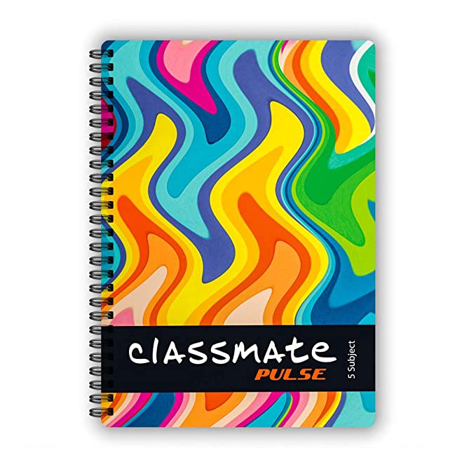 Classmate Pulse Single Line 5-Subject Notebook - 297mm x 210mm, 60 GSM, 250 Pages(Color and design may vary)