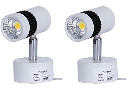 D'Mak 3 Watt LED Spot Light (Warm White) - Pack of 2