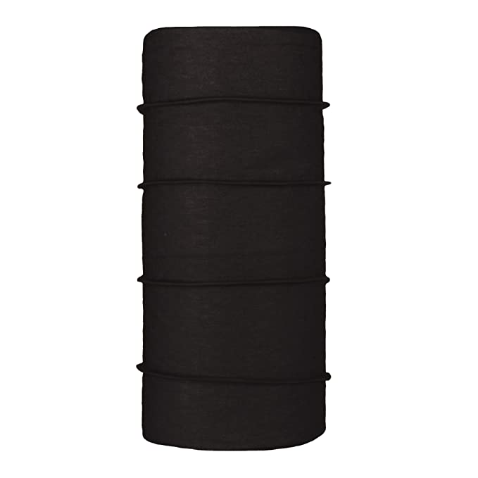 Autofy Unisex Plain/Solid Colour Lycra Headwrap Bandana for Bikes (Black)