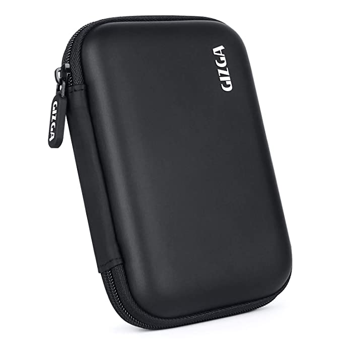 Gizga Essentials Universal 2.5 Inch External Hard Drive Case| Shockproof, Water-Resistant PU Travel Pouch for HDD/SSD| Compatible with WD, Seagate, Toshiba, Sony, HP, More| Portable Drive Storage Bag