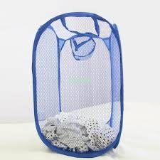 [Apply Coupon] - Kuber Industries Nylon Mesh Laundry Basket|Sturdy Material & Durable Handles|Netted Lightweight Laundry Bag (Assorted)