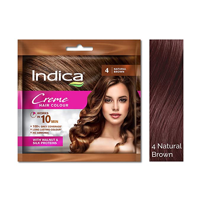 Indica Crème Hair Color Natural Brown, 40ml