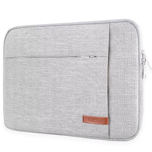 Lacdo 12.9 13 '' Laptop Sleeve Case for 13 '' New MacBook Pro Touch Bar 2017 & 2016 | 12.9 '' iPad Pro 2017 | Surface Laptop 2017, Shockproof, Water Repellent, Tablet Notebook Bag, Gray
