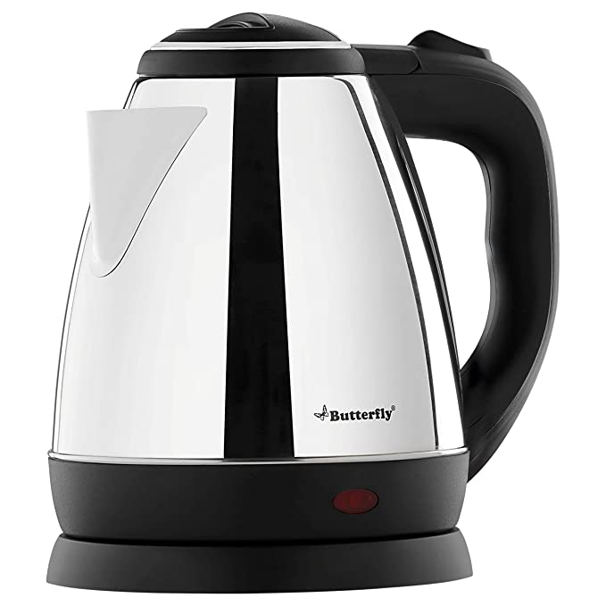 Butterfly EKN 1.5 Litre Stainless Steel Electric Kettle | 1500 W | 360ý Swivel Power Base | Auto Shut Off | For Hot Water, Tea, Coffee, Noodles | Dry Boil Protection |