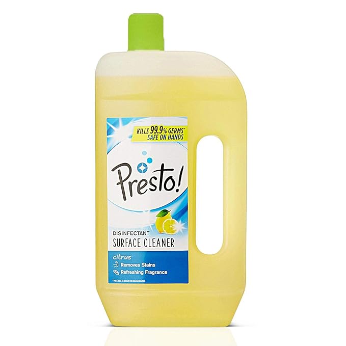 Amazon Brand - Presto! Disinfectant Surface/Floor Cleaner - 975 ml (Citrus)