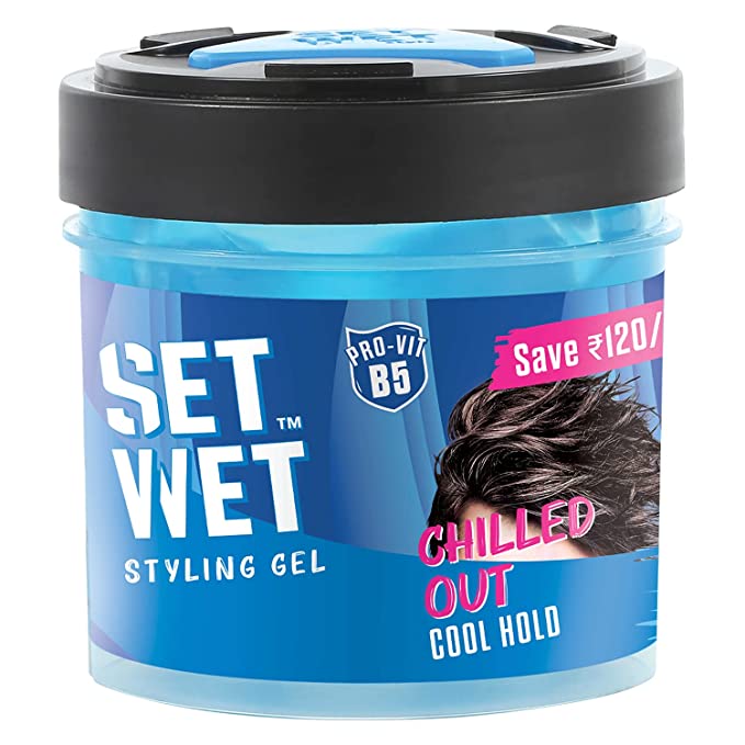 Set Wet Hair Gel for Men Cool Hold 250ml | Medium Hold, High Shine | No Alcohol, No Sulphate