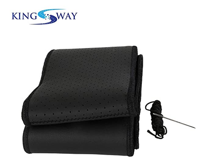 Kingsway PU Leatherite Classic Stitched Steering Cover for Maruti Suzuki Wagonr (New Model) (Beige Color)