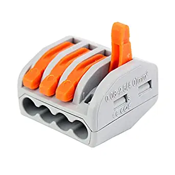 Robocraze Push-in Conductor Terminal Block Wago 4 Pin 222-4144