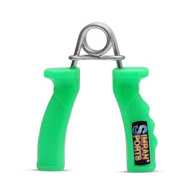 Simran Sports PVC Hand Grip Pack of 1 Piece, Hand Grip Strengthener for Muscle Building, Hand Grips for Strength Training, Wrist and Forearm Strength Trainer (Green)