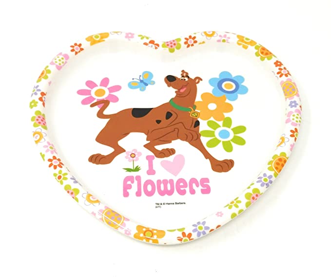 Scooby Doo Heart Shaped Melamine Kids Plate, 10 cm, Multicolour