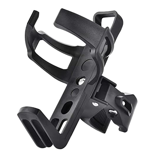 Strauss Adjustable Bicycle Bottle Holder with Quick Release Clamp, (Black)