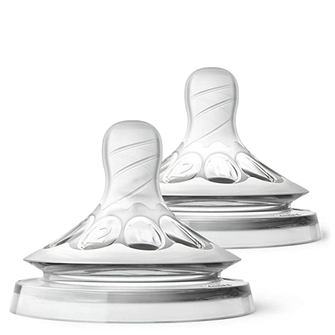 Philips Avent Natural 2. 0 Teat Slow Flow for 1 Month+ (Set of 2 Units) SCF042/27