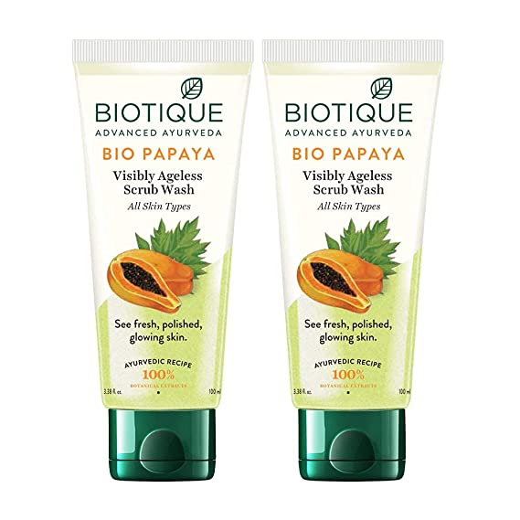 [Apply Coupon] - Biotique Papaya Deep Cleanse Face Wash For Visibly Glowing Skin All Skin Types 2x100ml