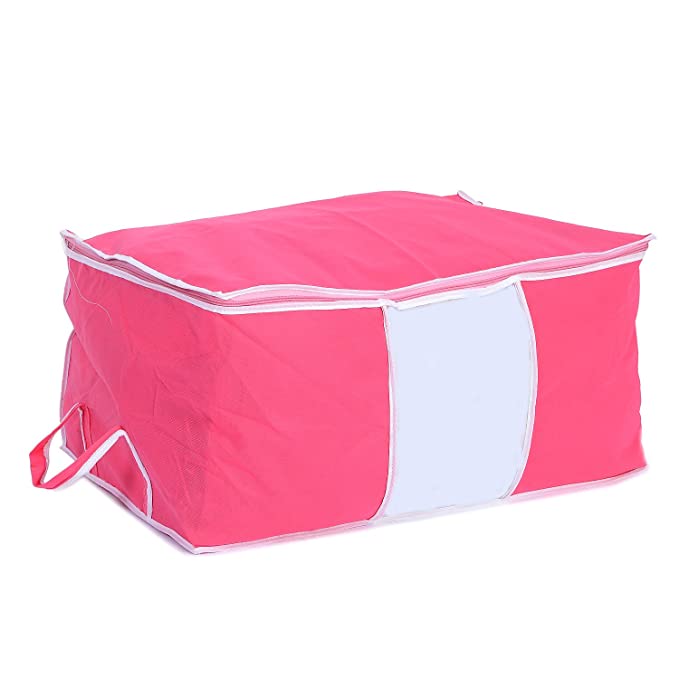 [Apply Coupon] - Kuber Industries Non Woven Underbed Storage Organiser, Pink (Rbed07)