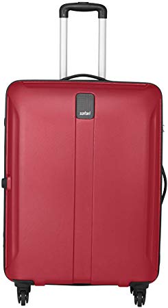 Safari Thorium Sharp Antiscratch 66 Cms Polycarbonate Red Check-In 4 wheels  Hard Suitcase
