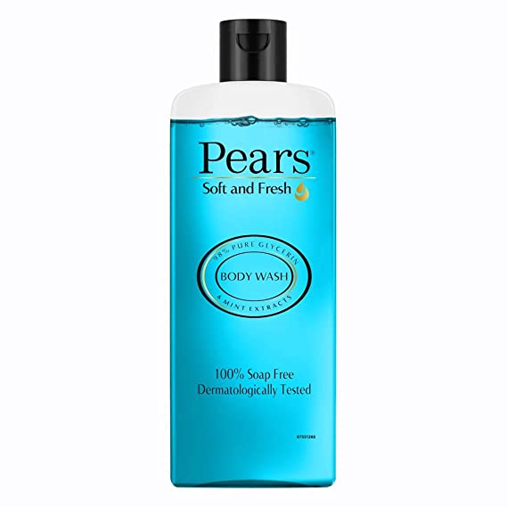 Pears Soft & Fresh Body Wash 250 ml (Combo Pack of 1) With Glycerin & Fresh Mint, Cooling Shower Gel for Bathing - Paraben Free, For Men & Women