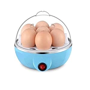 SOFLIN Egg Boiler Electric Automatic Off 7 Egg Poacher For Steaming, Cooking, Boiling And Frying, (350 Watts,Multicolor)