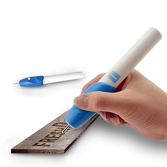 FreshDcart FDC-12A Electric Engraving Pen  -  Compact Engraving Machine for Metal, Glass, Jewellery, Wood &Plastic with Extra Nib  -  Ideal Tool for Crafting and Marking Tasks (White)