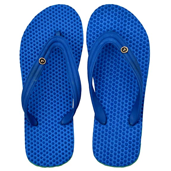 POLITA mens Mens Blue F8 Health Flip Flops Slipper